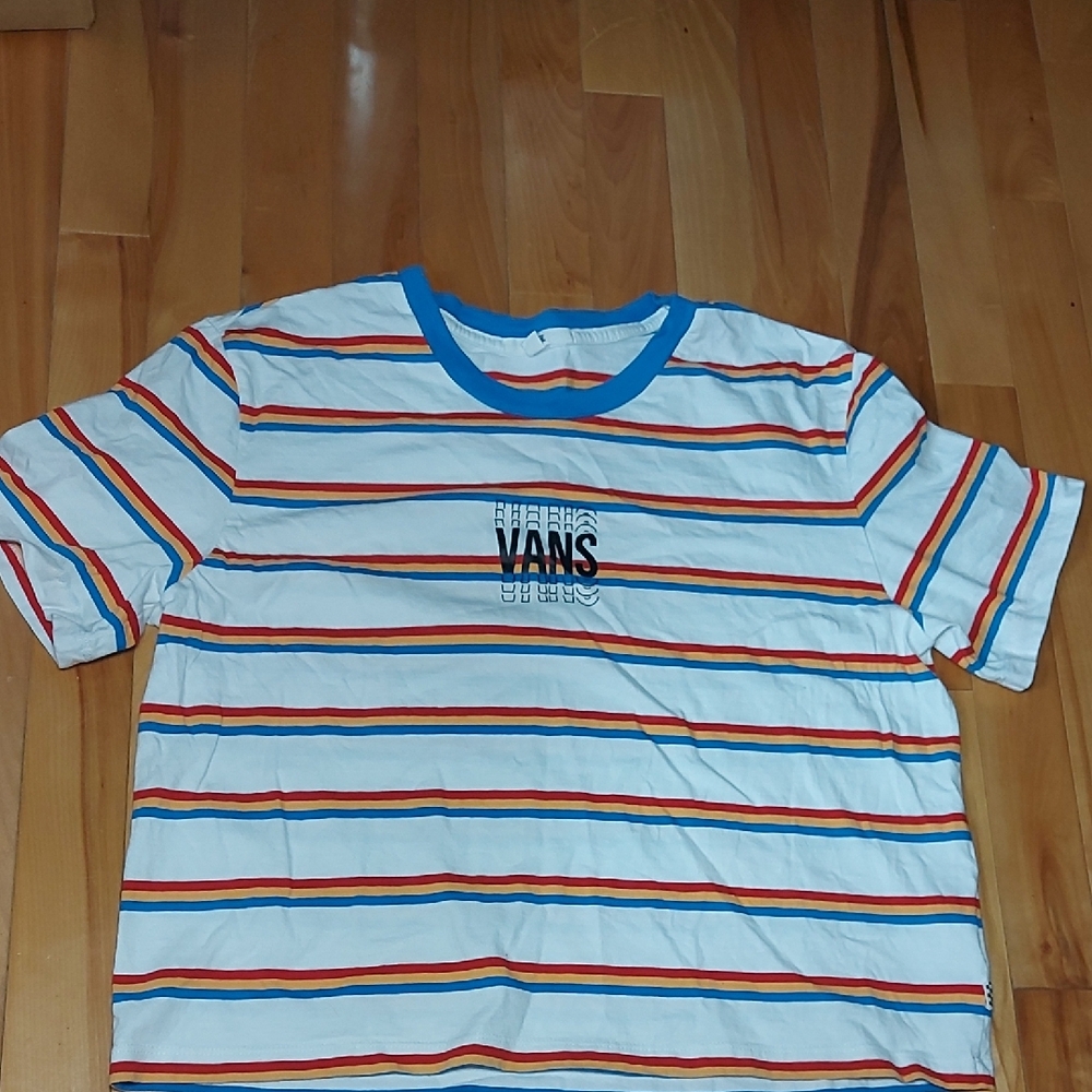 Vans | Striped Cropped Tee - XL